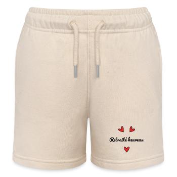 RETIREMENT. LONG LIVE RETIREMENT. HAPPY RETIREMENT - Kids Organic Sweat Shorts by Stanley/Stella - soft Ecru - Front