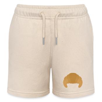 Croissant Pastry - Kids Organic Sweat Shorts by Stanley/Stella - soft Ecru - Front