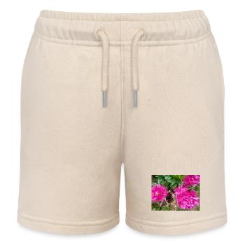 Pfingstrosen-Fuchsia-Garten - Kinder Organic Joggingshorts Mini Bolter von Stanley/Stella - Natur - Vorne