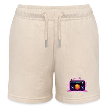 Retro Radio Retrowave - Kinder Organic Joggingshorts Mini Bolter von Stanley/Stella - Natur - Vorne