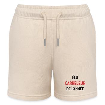 Elected Tiler of the Year - Kids Organic Sweat Shorts by Stanley/Stella - soft Ecru - Front
