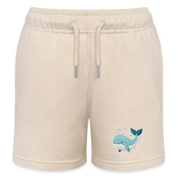Blauwal mit Blasen - Kinder Organic Joggingshorts Mini Bolter von Stanley/Stella - Natur - Vorne