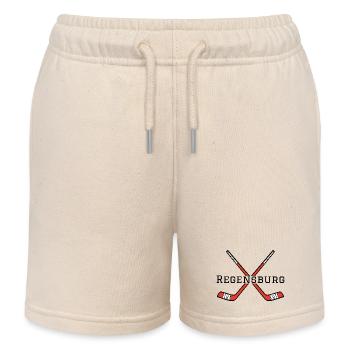 Eihockey Regensburg - Kinder Organic Joggingshorts Mini Bolter von Stanley/Stella - Natur - Vorne