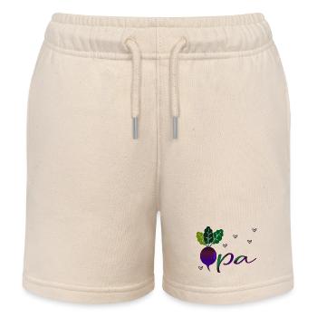 Vegetable Garden Grandpa - Kids Organic Sweat Shorts by Stanley/Stella - soft Ecru - Front