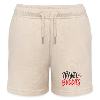 Logo du cœur des Travel Buddies - Short de jogging enfant bio Stanley/Stella - écru doux - Devant
