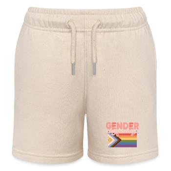 Gender Equality Pride Flag Statement Design CSD - Kinder Organic Joggingshorts Mini Bolter von Stanley/Stella - Natur - Vorne