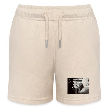 Schwarz-Weiß-Hundelook - Kinder Organic Joggingshorts Mini Bolter von Stanley/Stella - Natur - Vorne