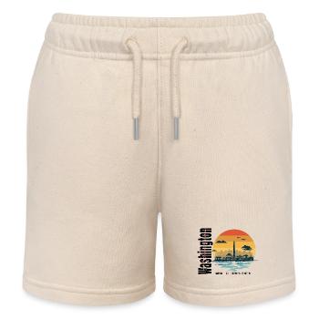 America Washington Sunset Design - Short de jogging enfant bio Stanley/Stella - écru doux - Devant