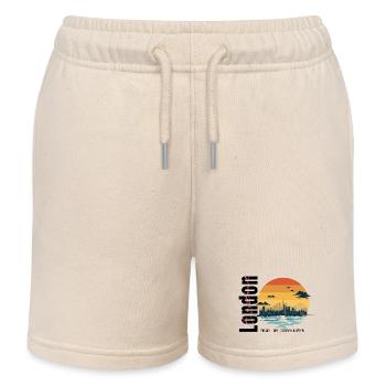 London Silhouette Vintage Sunset - Short de jogging enfant bio Stanley/Stella - écru doux - Devant