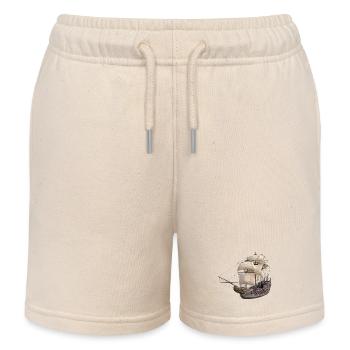 Pirate Ship – Aventure en haute mer - Short de jogging enfant bio Stanley/Stella - écru doux - Devant