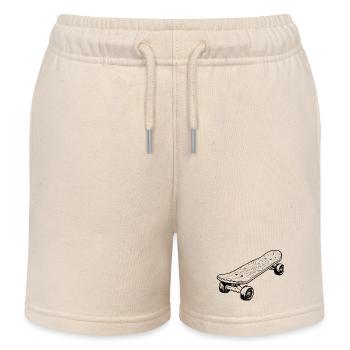Graphismes de skateboard - Short de jogging enfant bio Stanley/Stella - écru doux - Devant