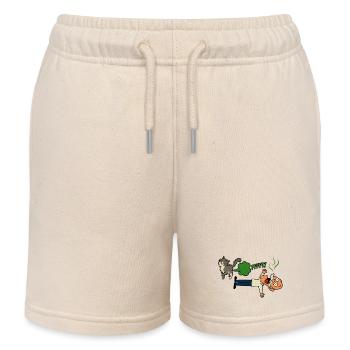 Cat fart shakes the master - Kids Organic Sweat Shorts by Stanley/Stella - soft Ecru - Front