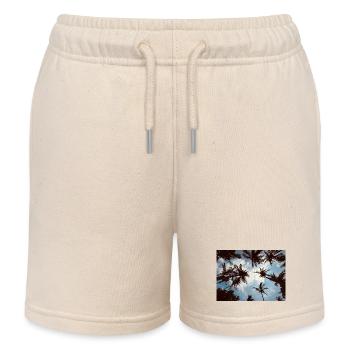 Perspektive der tropischen Palmen - Kinder Organic Joggingshorts Mini Bolter von Stanley/Stella - Natur - Vorne