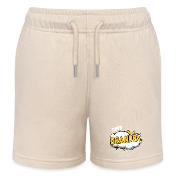 Super Grandpa Comic Motiv - Kinder Organic Joggingshorts Mini Bolter von Stanley/Stella - Natur - Vorne