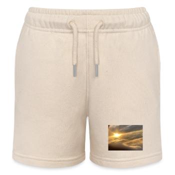 Sunlight over a sea of clouds - Kids Organic Sweat Shorts by Stanley/Stella - soft Ecru - Front