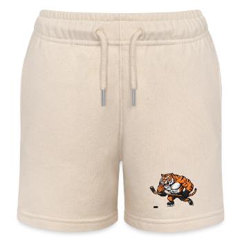 Tiger stark entschlossen Eishockey Spieler Comic - Kinder Organic Joggingshorts Mini Bolter von Stanley/Stella - Natur - Vorne