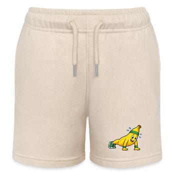 Fitness Banane Cartoon - Kinder Organic Joggingshorts Mini Bolter von Stanley/Stella - Natur - Vorne
