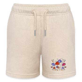 Blumen - Kinder Organic Joggingshorts Mini Bolter von Stanley/Stella - Natur - Vorne