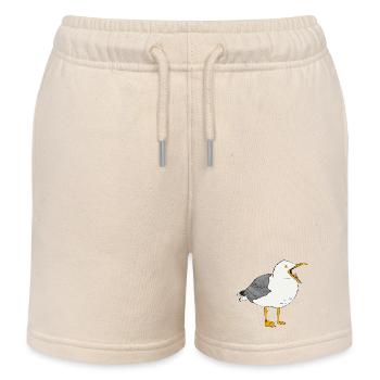 Mouette, Oiseau, Mer Baltique, Mer, Mer du Nord, Plage, Côte, Île - Short de jogging enfant bio Stanley/Stella - écru doux - Devant