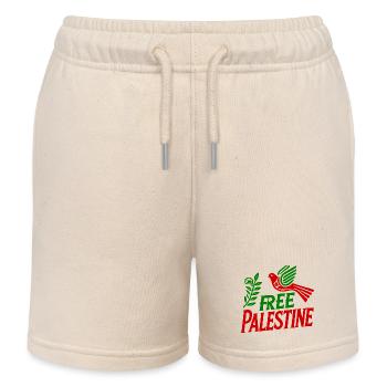 Free palestine - Kids Organic Sweat Shorts by Stanley/Stella - soft Ecru - Front