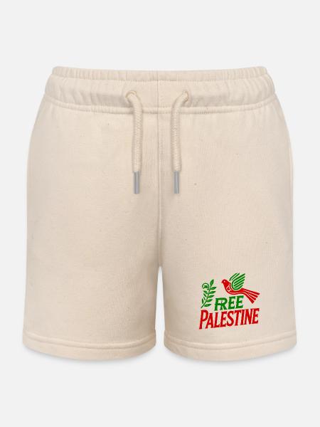 Free palestine - Short de jogging enfant bio Stanley/Stella - écru doux