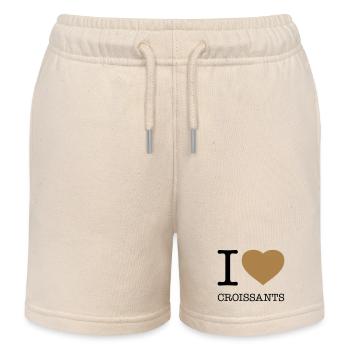 J’ADORE LES CROISSANTS France Brötchen - Short de jogging enfant bio Stanley/Stella - écru doux - Devant