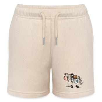 Westernpferd - Indianer Pferd - Western - Kinder Organic Joggingshorts Mini Bolter von Stanley/Stella - Natur - Vorne