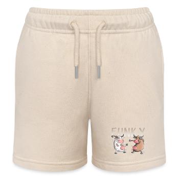 Funky, Crazy, Fun - Kinder Organic Joggingshorts Mini Bolter von Stanley/Stella - Natur - Vorne
