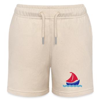 Lustige Geschenke für Segler - Kinder Organic Joggingshorts Mini Bolter von Stanley/Stella - Natur - Vorne