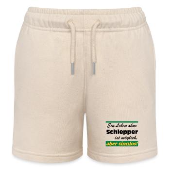 Traktor , Trecker , Schlepper Leben sinnlos .(25) - Kinder Organic Joggingshorts Mini Bolter von Stanley/Stella - Natur - Vorne