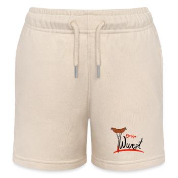 Extra Wurst Barbecue Humor - Kinder Organic Joggingshorts Mini Bolter von Stanley/Stella - Natur - Vorne