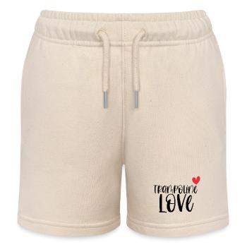 Trampoline Love Jumping Sports Cadeau - Short de jogging enfant bio Stanley/Stella - écru doux - Devant