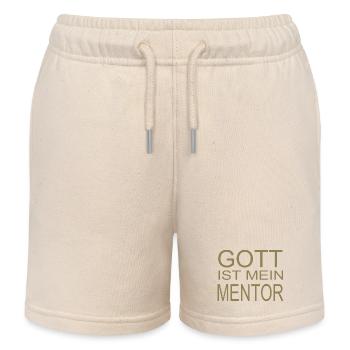 Gott ist mein Mentor - Kinder Organic Joggingshorts Mini Bolter von Stanley/Stella - Natur - Vorne