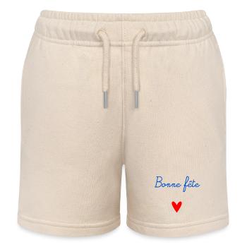 OMA. MUTTERTAG. ALLES GUTE ZUM OMA-TAG. ICH LIEBE DICH - Kinder Organic Joggingshorts Mini Bolter von Stanley/Stella - Natur - Vorne