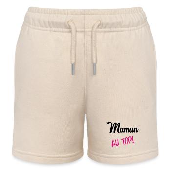 MAMA AN DER SPITZE - Kinder Organic Joggingshorts Mini Bolter von Stanley/Stella - Natur - Vorne