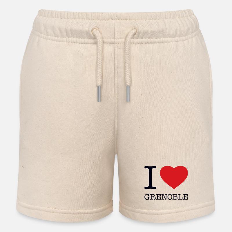 J’ADORE GRENOBLE - Short de jogging enfant bio Stanley/Stella - écru doux