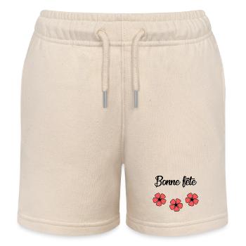 ALLES GUTE ZUM GEBURTSTAG. HERZ. SCHÖNEN MUTTERTAG. MAMA. FEST - Kinder Organic Joggingshorts Mini Bolter von Stanley/Stella - Natur - Vorne