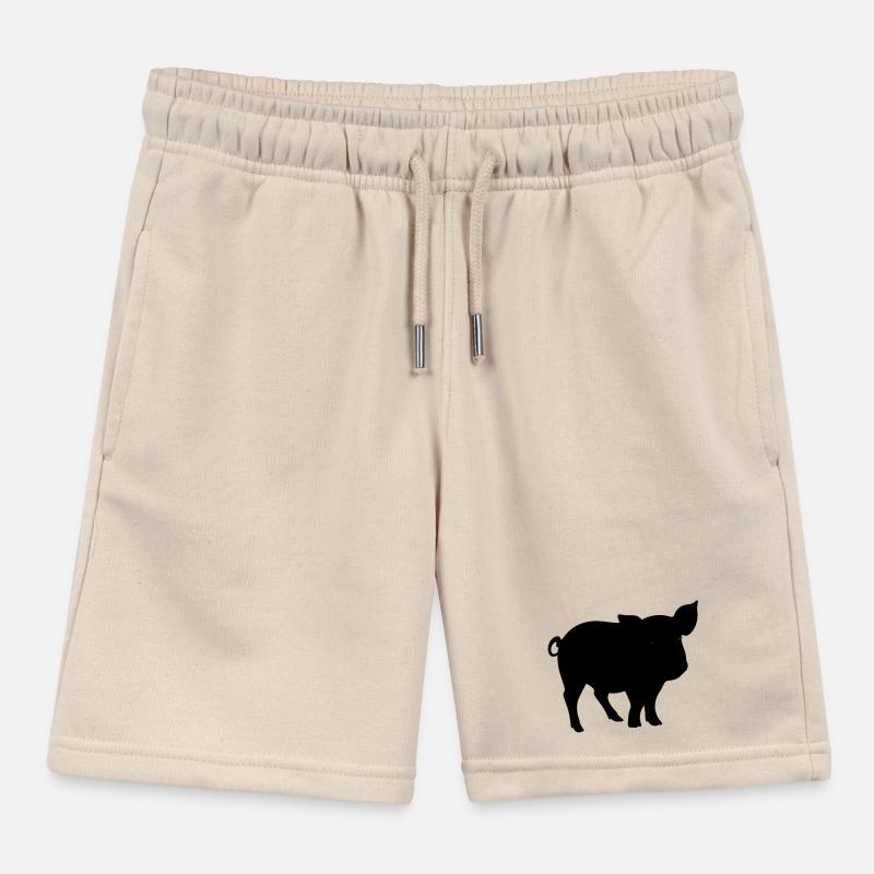 Silhouette de cochon mignon Short de jogging enfant bio Stanley/Stella