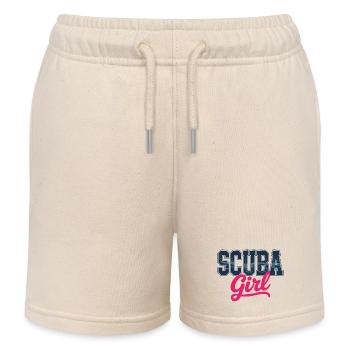 Scuba Girl Tauch-Design - Kinder Organic Joggingshorts Mini Bolter von Stanley/Stella - Natur - Vorne
