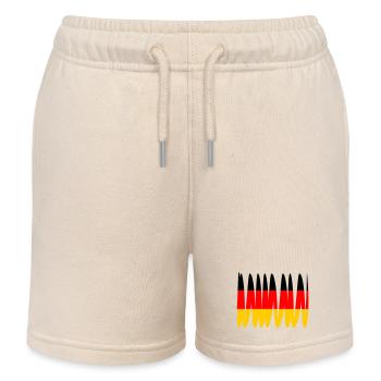 Deutschland Flagge - Kinder Organic Joggingshorts Mini Bolter von Stanley/Stella - Natur - Vorne