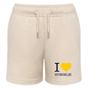 I love Spiegelei - Kinder Organic Joggingshorts Mini Bolter von Stanley/Stella - Natur - Vorne