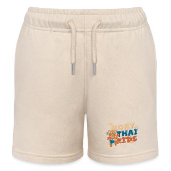 Muay Thai Kids – Boxing Bear - Kids Organic Sweat Shorts by Stanley/Stella - soft Ecru - Front
