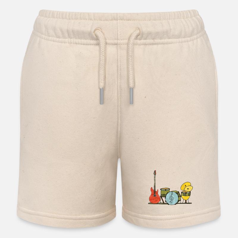 Instruments de musique - Short de jogging enfant bio Stanley/Stella - écru doux