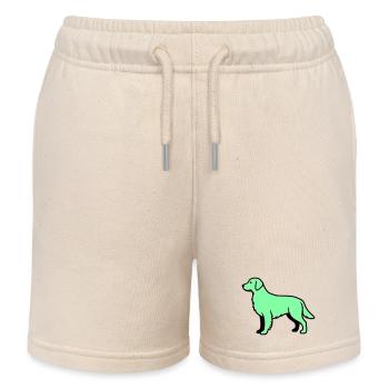 Labrador Retriever Silhouette - Kids Organic Sweat Shorts by Stanley/Stella - soft Ecru - Front