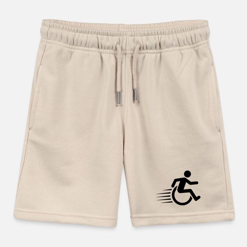 Utilisateur de fauteuil roulant en déplacement # Short de jogging enfant bio Stanley/Stella