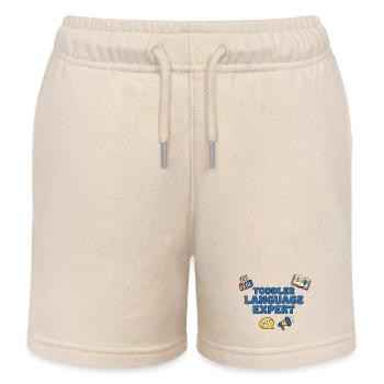 Expert en langues pour tout-petits - Short de jogging enfant bio Stanley/Stella - écru doux - Devant