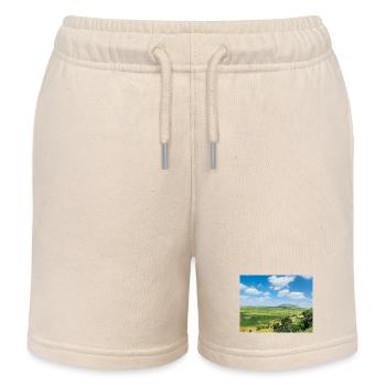 Steppe landscape with a lake - Kids Organic Sweat Shorts by Stanley/Stella - soft Ecru - Front
