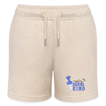 Schulkind 2026 Einschulung Geschenk Erstklässler - Kinder Organic Joggingshorts Mini Bolter von Stanley/Stella - Natur - Vorne