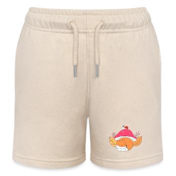 Süßer Fuchs schläft unter Pilz Herbst - Kinder Organic Joggingshorts Mini Bolter von Stanley/Stella - Natur - Vorne