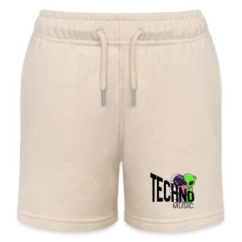 Alien Hug Duo Neon Glow - Kids Organic Sweat Shorts by Stanley/Stella - soft Ecru - Front